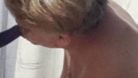 What a nice blowjob the 70-year-old mature granny gives me