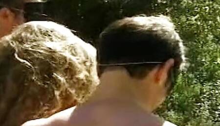Stunning French babe assfucked while camping