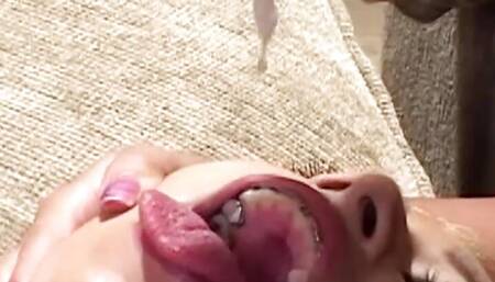 Two Blonde Bombshells in Sexy Lace Outfits Get Rammed in the Ass in a Threesome
