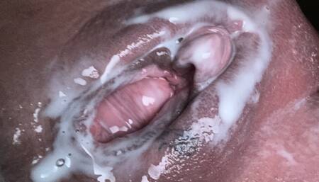 Whores sloppy multiple cream pied cunt