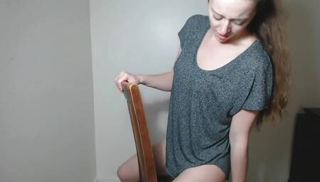 Huge BBC Dildo Chair Riding