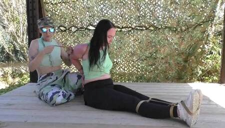 The Spain Files - Supertight Chicken Wing Hogtie Endurance Challenge for Roxy - Part 1 wmv SD