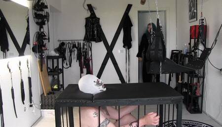 Caged feet adoration with Miss Lilli Bayle