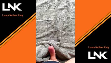 Loud moaning huge hands free cumshot slowmotion after days of edging