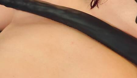 Hot Wife Has Fun With a Giant Fantasy Dildo!