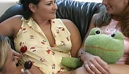 They are naughty lesbian babes who got horny at a sleepover