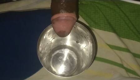 I came home and immediately released lots of cum inside the glass