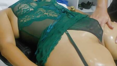 Stepmom squirts for stepson massage