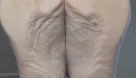 Feet pressed on glass, worship my POV steeping on you!