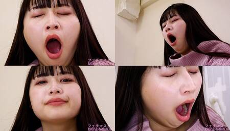 Misono Mizuhara - CLOSE-UP of Japanese cute girl YAWNING - 1080p