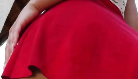 View Blonde Girl on a Windy Day