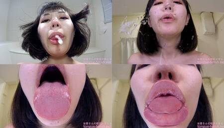 Hikage Hinata - Smell of Her Erotic Long Tongue and Spit Part 1 - MOV