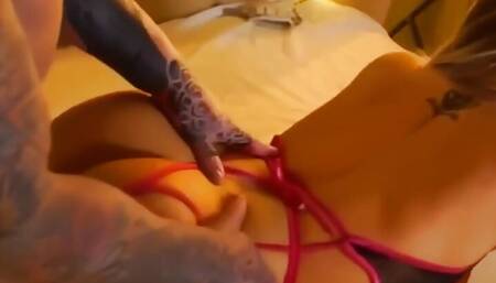 Submissive slut wife gets fucked hard by her lover while cuckold hubby films