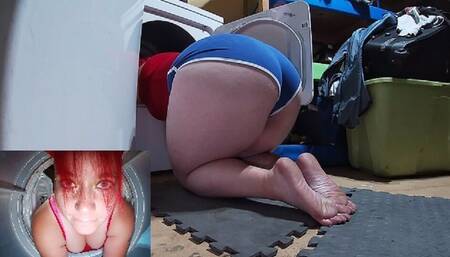 O NO im stuck in the dryer dont cream pie my tight pussy stepson