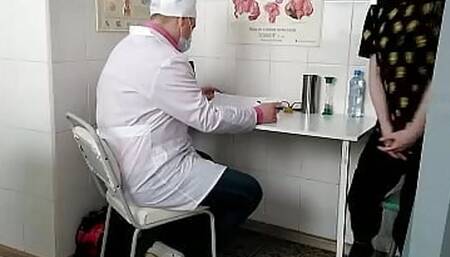 Stormy orgasm on gyno chair