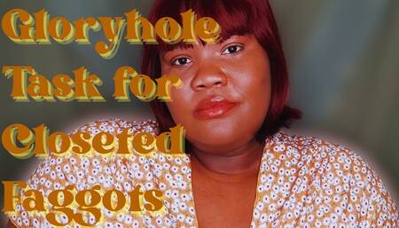 Gloryhole Task for Closeted Faggots - Bella Trixxx Cock Worship mobile