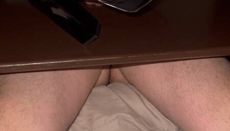 Trying my new heels on your Balls!