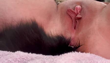 FtM Pup Plays With Dildo