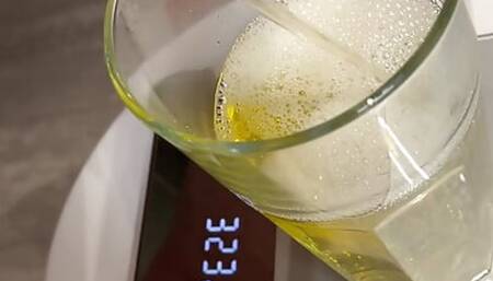 Huge piss in a glass