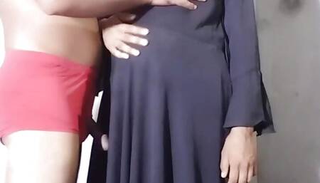 Stepmother Ravina Desi Fucked by her Stepson, Cumshot on belly in Clear Audio