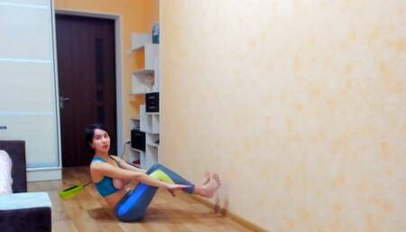 Slim Busty Brunette Myla_angel Performs Hot Sexy Gymnastics!