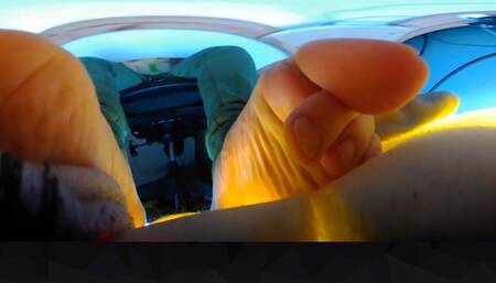 4k Guy steals his girlfriend's shrunken foot slave for himself 360VR