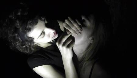 Bianca Stone & Star Nine, outdoor puss licking and rimming,