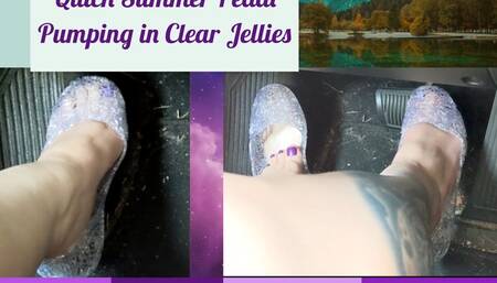 Pedal pumping in Clear Jellies