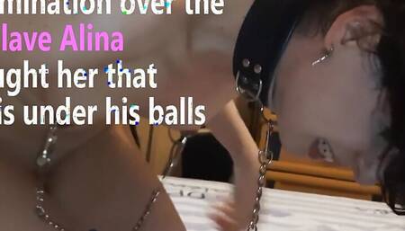 Daddy domination over his sissy sex slave and to taught her that my place is under his balls