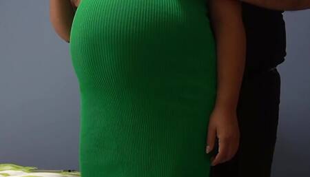 Young single mom 9 months pregnant is looking for a new stepdad to fuck her every day