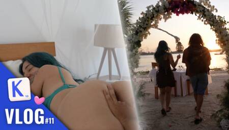 He fills me with joy with his tongue and cock for my birthday - French Vlog Bali Cuni