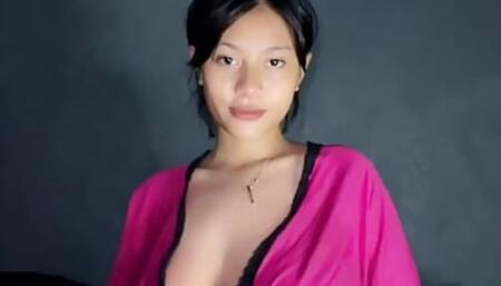 Squeeze Pregnant Girl's Big Tits