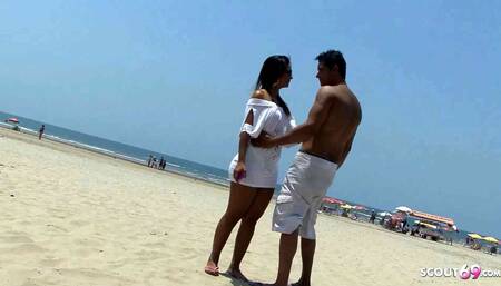 Brazilian Latina Teen with perfect Ass Pickup and talk to Fuck by Huge Cock Stranger