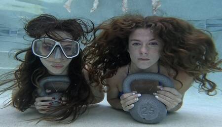 Ziva and Nathalia Pool Playtime