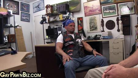 Mature gaypawn gets fucked in office POV by lucky owner
