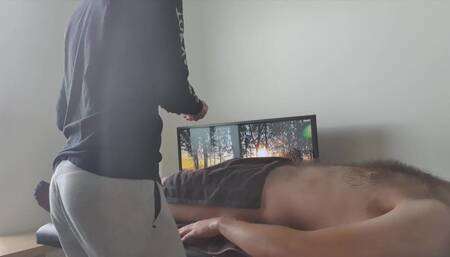 British Hairy Twink Receives First Erotic Massage & Happy Ending