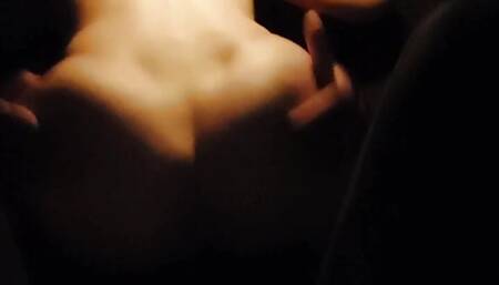 hottie entered the rod inside the car