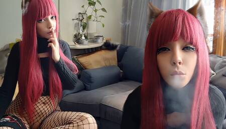 Adorable Alt Girl smoking a cig (ask me for full vid)