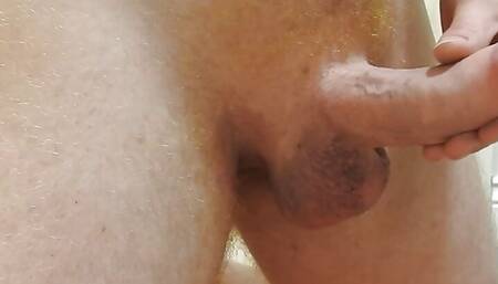 Uncut ginger boy's detailed penis and foreskin inspection