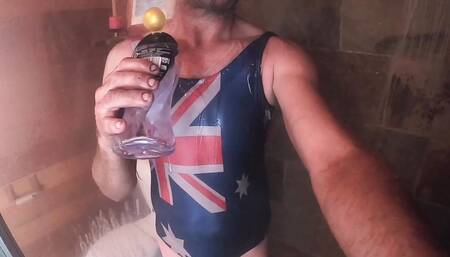 One Piece Swimsuit Shower Fun