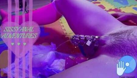 SISSY ANAL Adventures - DIAPERED CHASTITY PEE and FISTING