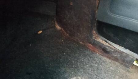 Giantess steps on and crushes small man on car pedals (2)