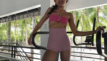 Soo Tiny Asian Picked up From the Gym and POV