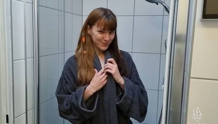 Masturbating in Swinger Shower!!