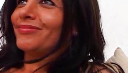 Fantastic French babe eats cum after anal fuck