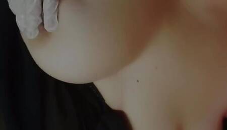 BBW Hot MILF Masturbates for You with Surgery Gloves.