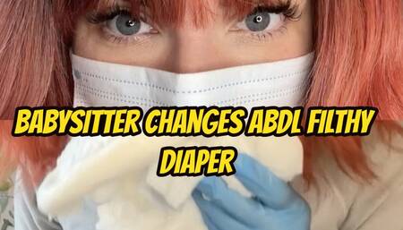 Babysitter Changes ABDL Filthy Diaper
