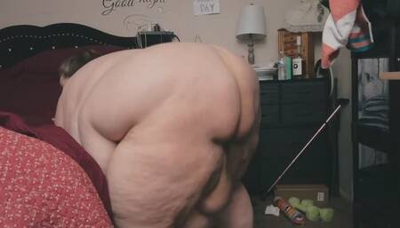 Ssbbw JLoves belly jiggles & belly button play