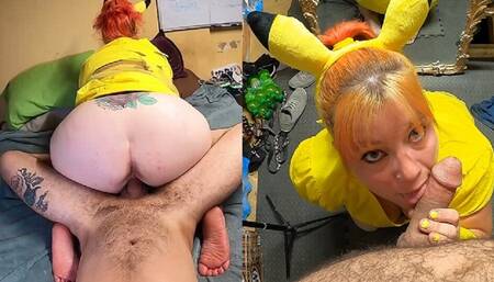 thick PIKACHU does hardcore training for rain candy and gets a huge facial
