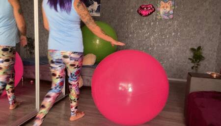 Beachball riding testing